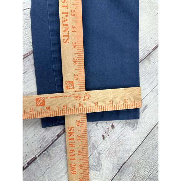 Banana Republic Pants Mens 36X32 (30) Beige & Blue Slim Fit Tapered Fit Stretch - Picture 12 of 16